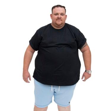 Imagem de Bermuda Moletinho Plus Size Algodao Masculina Tamanho Especial Cordao Ajustavel Com Bolsos Macia
