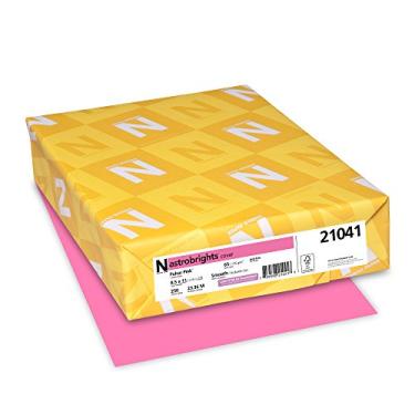 Imagem de Cartão colorido Neenah 21041 Wausau Astrobrights 21041, 21,5 cm x 28 cm, 29,5 kg / 176 GSM, rosa pulsar, 250 folhas