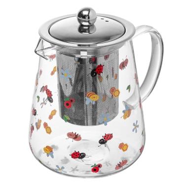 Imagem de Chaleira de Vidro com Filtro Aço Inox Garden Party 750 ml Lyor