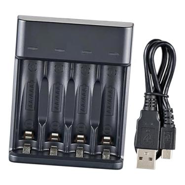 Imagem de BaotyJie Carregador de bateria USB, carregador USB inteligente, 4 compartimentos portáteis recarregáveis, construção rápida e, grande corrente de