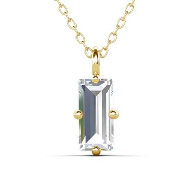 Imagem de Colar de cristal e zircônia banhado a ouro 18K para mulheres, corrente de cabo elegante, extensão de 39,9 cm + 5 cm, joia delicada para presente diário, Banhado a ouro, Sem Pedra Preciosa