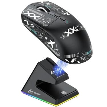 Imagem de Mouse Gamer ATTACK SHARK X6 com Fio RGB – Ergonômico, 6 Botões Programáveis e Alta Precisão (X6 - Preto)