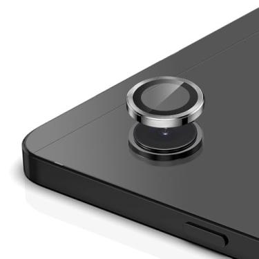 Imagem de Luchantle Pacote com 2 protetores de lente de câmera Samsung Galaxy Tab A11 5G, protetor de tela de vidro temperado 9H, acessórios de decoração de anel de metal (preto)