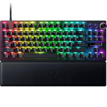 Imagem de Razer Teclado para jogos Huntsman V3 Pro TKL 8KHz Esports: Interruptores óticos analógicos Gen 2-8000 Hz Polling Snap Tap - Gatilho rápido - Atuação ajustável - Controles de mídia - Teclas PBT - Preto