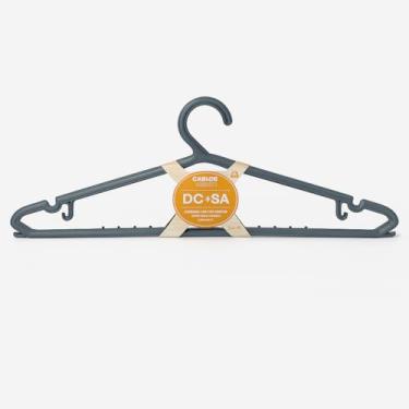 Imagem de Cabides em Plástico Adulto Cinza 3 Unidades