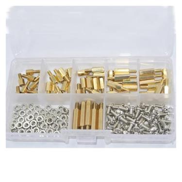 Imagem de 180 peças/conjunto M3*L+6 mm parafuso de espaçamento de porca sextavada latão roscado PCB placa mãe kit espaçador