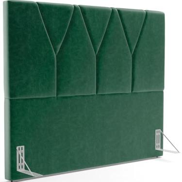 Imagem de Cabeceira Cama Box Casal King 195 cm Aurora W01 Facto Verde Musgo - Lyam Decor