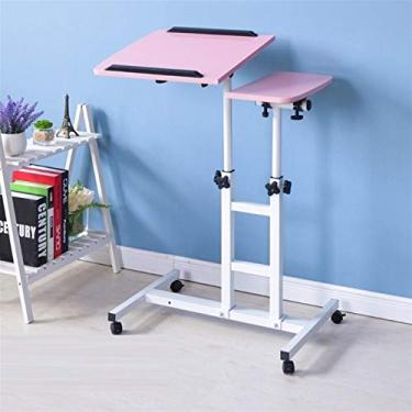 Imagem de Mesa lateral em forma de C mesa para laptop cama ajustável cabeceira laptop mesa estudo computador mesa sobre cama (cor: 2) (1)