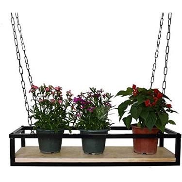 Imagem de Suporte para copos de vinho bar restaurante casa pendurar S suporte de garrafa de vinho de madeira maciça de ferro americano criativo decorativo 60 cm