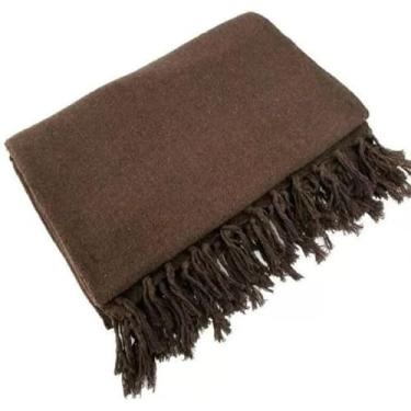 Imagem de Manta Para Sofa King Super Gigante 300x180cm Algodao Tipo Capa Decorativa Protetora (Marrom lisa)