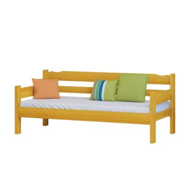 Imagem de Sofá Cama Solteiro Nemargi Madeira Maciça Super Resistente Cor Cerejeira