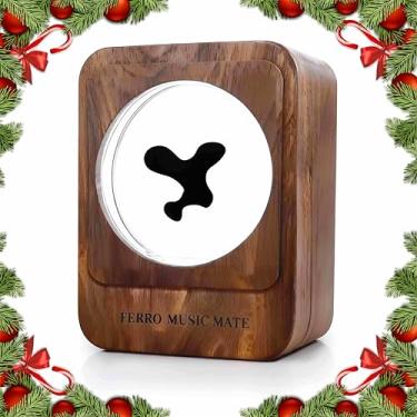 Imagem de LWYMX Companheiro de música ferrofluido dançante, companheiro de música ferrofluido dançante, madeira de nogueira, ferromagnético, simbiose em uma garrafa, brinquedos de fluido magnético, decorações