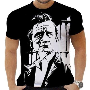 Imagem de Camiseta Camisa Personalizada Rock Clássico Johnny Cash 3 - Obsidiana 