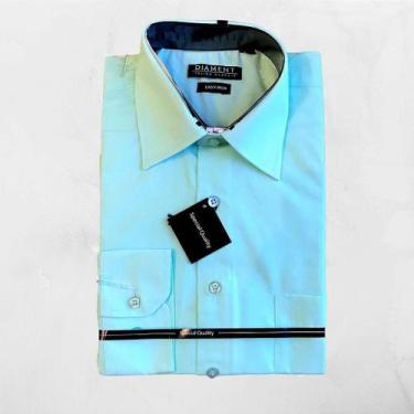 Imagem de Camisa Masculina Social Manga Longa Verde Claro Diament - Estilo e Con