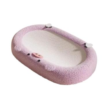 Imagem de Generic Arranhador de sisal para gatos de interior, protetor de móveis com desenho de porco e almofada para arranhar para gatos e gatinhos, Roxo