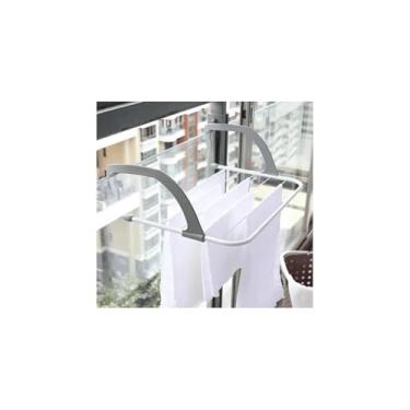 Imagem de Varal Portátil de Aço para Portas e Janelas, 34x53cm, 400g, Regulável, Apartamento