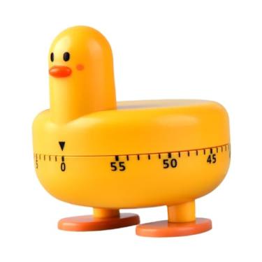 Imagem de IEUDNS Temporizador mecânico de cozinha para fritar, ideal para tarefas domésticas, Amarelo