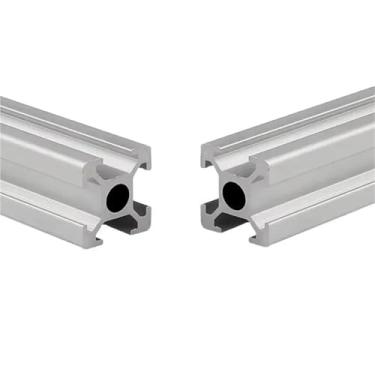 Imagem de 2020 2040 2060 2080 V/T-Slot alumínio perfil extrusão 100-550 mm trilho de extrusão para impressora 3D DIY CNC (prata 2020, 350 mm)