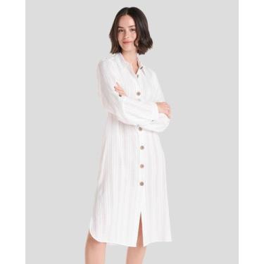 Imagem de Vestido Aberto Botões - Lohe, Branco, G