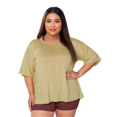 Imagem de Blusa Tule Feminina Fitness Academia PLus Size Bege - Sunset Concept, 
