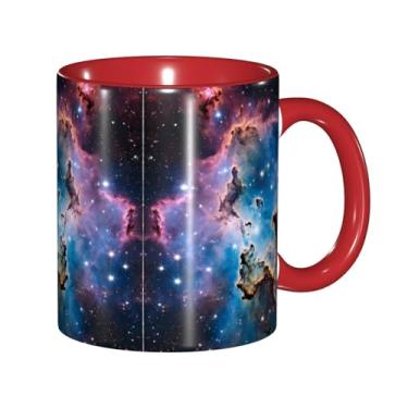 Imagem de Zeraoke Canecas de café criativas coloridas com estampa de galáxia, personalizadas, presente para família, tamanho de 325 ml, unissex