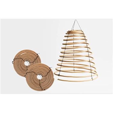 Imagem de Rool Bobinas de citronela ao ar livre, velas de citronela penduradas ao ar livre para iluminação de pátio, quintal e acampamento, bastão de incenso de óleo de citronela de longa duração de 24 horas,