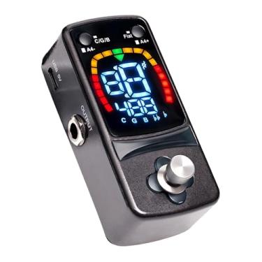 Imagem de Colaxi Pedal afinador de guitarra profissional, robusto, compacto e leve, mini acessório para guitarra elétrica cromática e baixo.