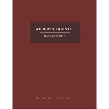 Imagem de Woodwind Quintet Blank Sheet Music: Flute, Oboe, Clarinet, French Horn, Bassoon