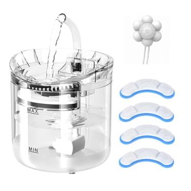 Imagem de Fontaine d água para gatos Dispenser de cachorros 2L Super Silencioso beber automática animais estimação com 2 modos fluxo múltiplos