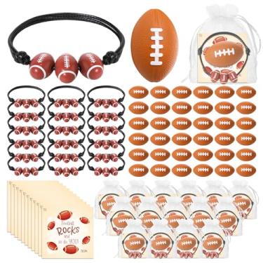 Imagem de Foilswirl 36 Sets Football Team Gifts Mini Football Stress Balls Football Bracelets with Thank You Cards Football Party Favor for Carnival Birthday Party Supplies