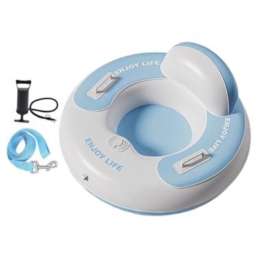 Imagem de Dynwave Brinquedo de inverno Snow Tube, com alças, trenó de neve reforçado com base rígida, ideal para atividades ao ar livre, Azul