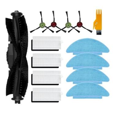 Imagem de Kit de peças de reposição para aspirador robô - Escova rotativa, escova lateral, filtro e escova de limpeza tipo esfregão, compatível com os modelos Lubluelu SL60D, SG60 e SL61.