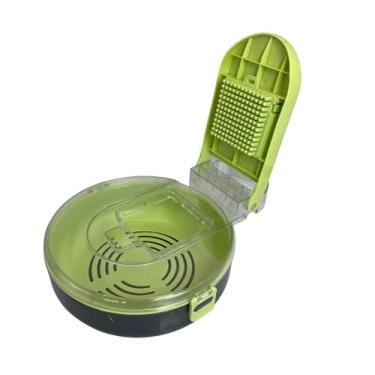 Imagem de Ralador e Fatiador de Vegetais Redondo, Verde, 15 Peças, Multifuncional com Recipiente de Armazenamento