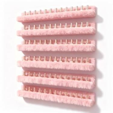 Imagem de YMVV Organizador de esmalte de parede - Prateleira de esmalte de pelúcia de 38 cm, armazenamento de itens essenciais de maquiagem e beleza - Suporte multiuso para exibição de espaços pequenos