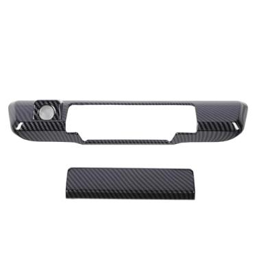 Imagem de aqxreight Tampa da Tigela da Maçaneta Porta Traseira Padrão de Fibra de Carbono Exterior Maçaneta Porta Traseira Substituição do Protetor de Arranhões para Isuzu D- 2023 a 2024 Preciso Sem Garantir