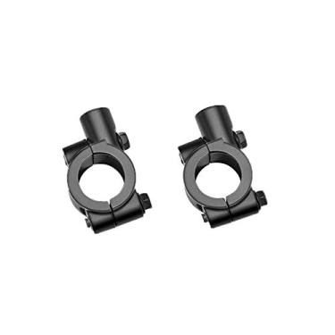 Imagem de Banpo Grampos universais de montagem para guidão de alumínio de 7/8" 10 mm compatíveis com Yamaha Harley Honda Suzuki ATV Scooter, 2 unidades, preto