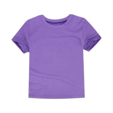 Imagem de Camisetas Clássicas De Algodão Brancas E Pretas Para Meninos E Meninas