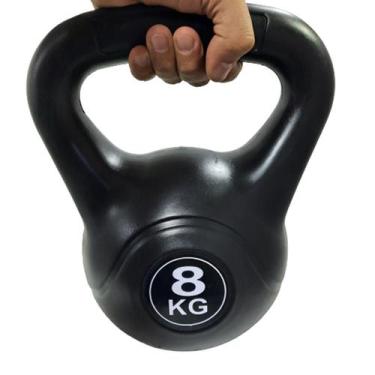 Imagem de Kettlebell 8kg Vinil Peso Exercício Funcional Musculação - OCCY