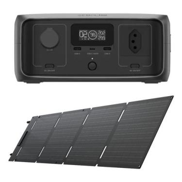 Imagem de Gerador Portátil Ecoflow River 3 + Placa Solar 60w