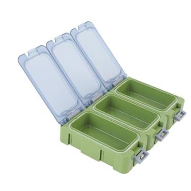 Imagem de Alomejor Caixa de Equipamento Pequeno, Organizador de Equipamento de Pesca Luminoso Com Janelas Transparentes e Fechaduras de Segurança para Pesca Em Bancos de Caiaque (material PP) (GREEN)