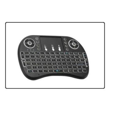 Imagem de Mini Teclado Led Wireless Sem Fio Com Mouse Touch Pad- Preto