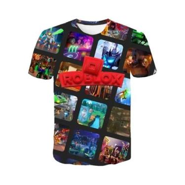 Imagem de Camiseta 3D Impressa Roblox Para Meninos, Manga Curta, Casual, Estilo 