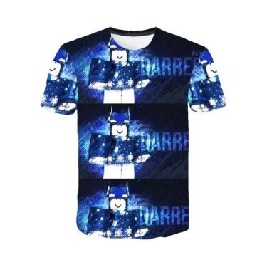 Imagem de Camiseta 3D Impressa Roblox Para Meninos, Manga Curta, Casual, Estilo 