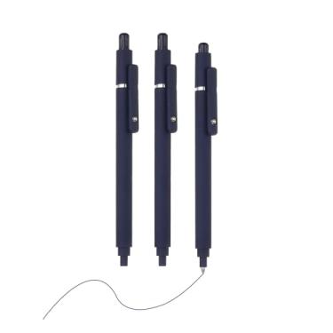 Imagem de PATIKIL Pacote com 3 canetas retráteis de 0,5 mm, canetas esferográficas retráteis, ponta fina, escrita suave para escritório, material doméstico, diário, caderno, azul