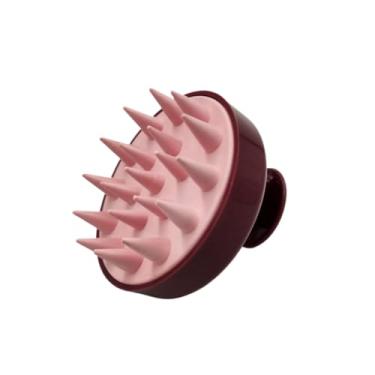 Imagem de Escova Massageadora Capilar Anti Queda, Suave para Todos os Tipos de Cabelo e Relaxamento(Açaí/Rosa Bebê)