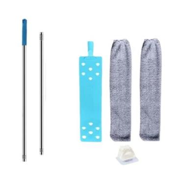 Imagem de Vassoura Telescópica De Cabo Longo Com Pano De Microfibra Para Limpeza