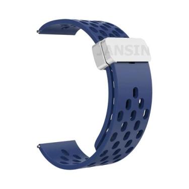 Imagem de Pulseira De Silicone Com Fecho Magnético De 22mm Para Zeblaze Btalk 3 
