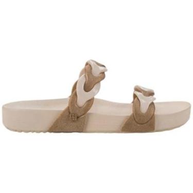 Imagem de Rasteira Papete Zaxy Feminina Gltitz Casual Brilho 19076-Feminino