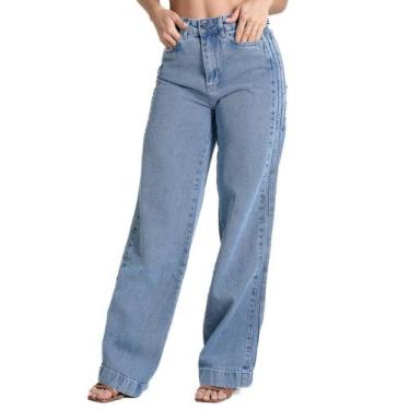 Imagem de Calça Jeans Sawary Wide Leg - 280531 - Azul claro 40, Azul, 40