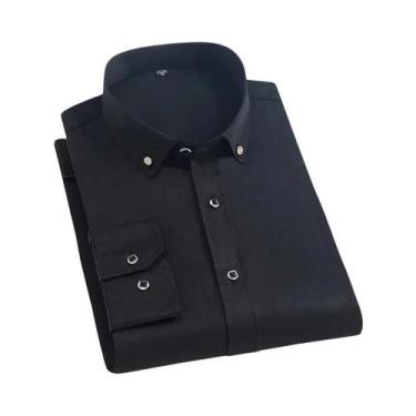 Imagem de Camisa Casual Masculina Branca De Manga Curta E Longa Versão Coreana D